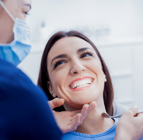 Dental checkup or cleaning, a common procedure for maintaining oral health
